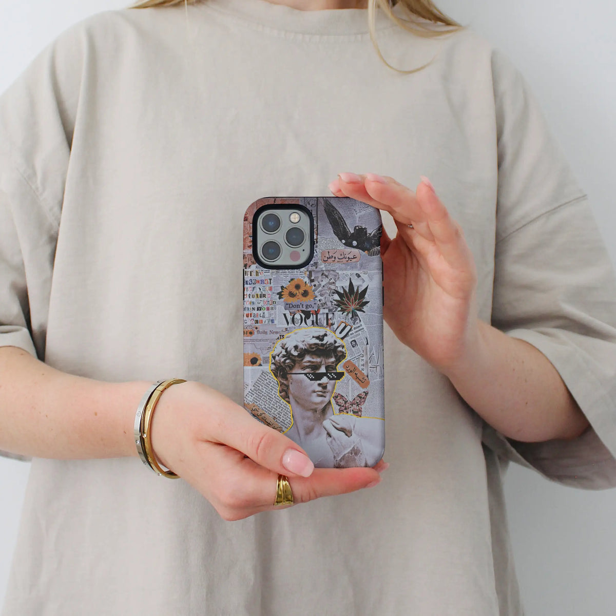 Arabesque Saint iPhone case — intricate geometric pattern on a MagSafe shell