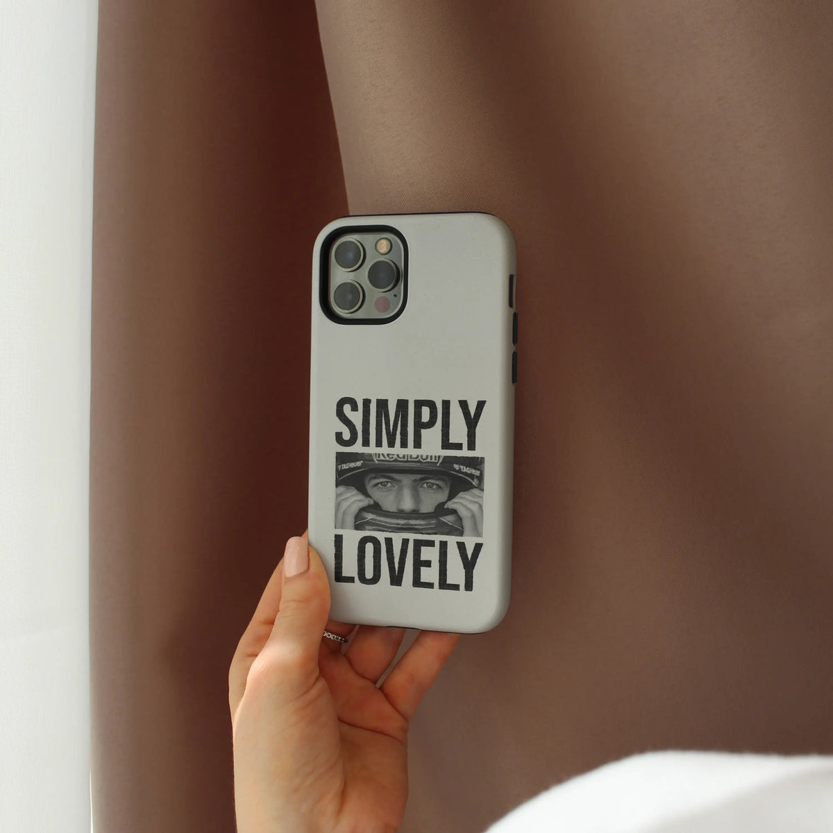 Simply Lovely iPhone case — clean lettering design on a MagSafe shell